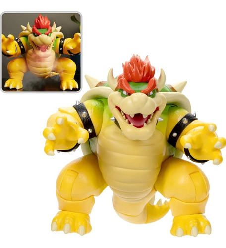 Muñeco De Bowser Con Efecto De Fuego (mario Bros) 21cm     