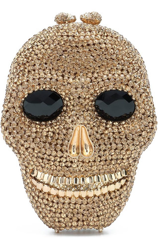 Ynport Monederos Y Bolsos De Calavera Con Diamantes De Imita