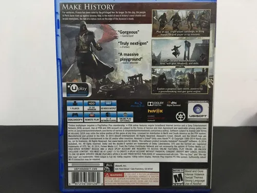 Assassins Creed Unity Ps4 Fisico (Reacondicionado)