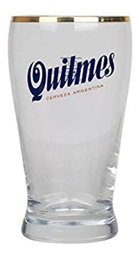 Vaso Cervecero Quilmes 330ml Borde Dorado Fullescabio Oferta