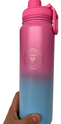Botella Térmica Acero Inoxidable Frío/calor Grabado Laser Rosa Chicle