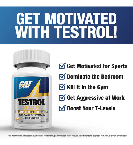 Imagen 3 de 5 de Gat Testrol Gold 60 Capsulas