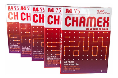 Imagem 5 de 6 de Caixa De Papel Sulfite 75g Chamex A4 - C/2500 Folhas