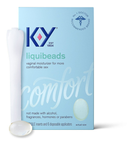 Humectante Vaginal K-y Liquibeads, 6vulos