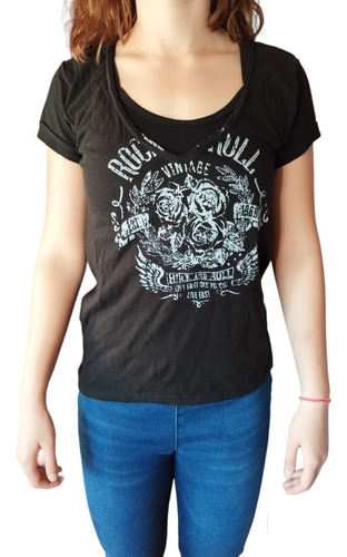 Remera Musculosa L Lovely Denim Original Mujer