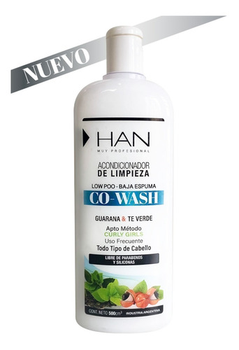 Acondicionador Han Co Wash Limpieza Curly Uso Diario 500ml