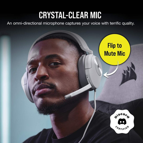 Imagen 6 de 10 de Auricular Gamer Corsair Hs55 Surround Blanco 7.1 Pc Ps Xbox
