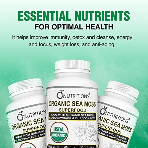 Suplemento Nutricional De Musgo Marinho Orgânico Com Raiz De