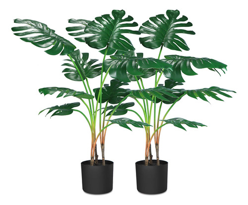 Crosofmi Planta Artificial Monstera Deliciosa De 37 Pulgadas