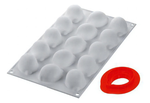 Molde De Silicona Silikomart Profesional Limon 30ml + Cutter Color Blanco