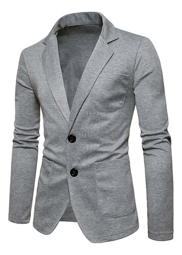 Slim-fit Men's Jacket Solid Suit Collar Small Suit Coat