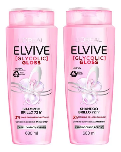 Loreal Elvive Shampoo Glycolic X 2 Und - mL a $65