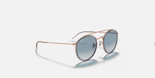 Ray-ban Nuevo Originalround Double Bridge Azul Claro Degrade Ocean Degradado Azul Claro Cobre Pulido Cobre