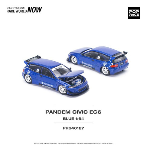 Pop Race Pandem Honda Civic Eg6 Azul
