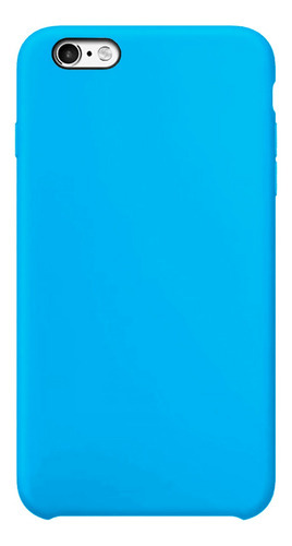 Capa Capinha Em Silicone Compatível C/ Apple iPhone 6s Plus Cor Azul Piscina