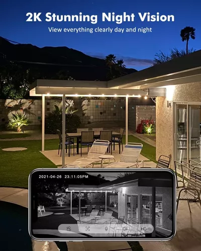Zumimall Cámara de seguridad inalámbrica para exteriores e