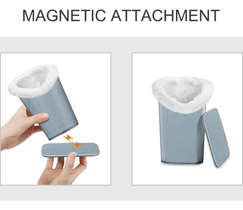Soporte De Gafas Forro De Felpa Con Base Magnetica Azules