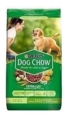 Dog Chow Salud Visible Cachorros Medianos Y Grandes - 8 Kg