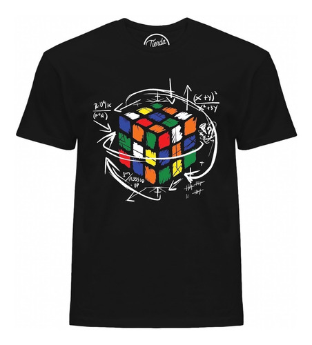 Imagen 1 de 2 de Playera Cubo De Rubik Ecuaciones Matemáticas T-shirt
