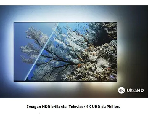 Imagen 6 de 10 de Smart Tv Android Philips Ambilight 65pud7906/55