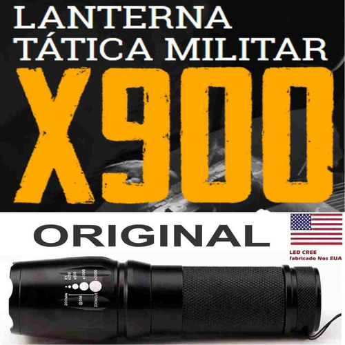 Lanterna Militar T6 À Prova D' Água Policial A Melhor X900