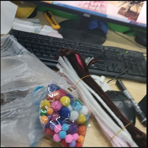 Bolsa Pequeña De Tela Tejida Con Forma De Palo Para Decoraci