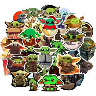 Adesivos Baby Yoda Star Wars 50 Unidades Sortido Stickers