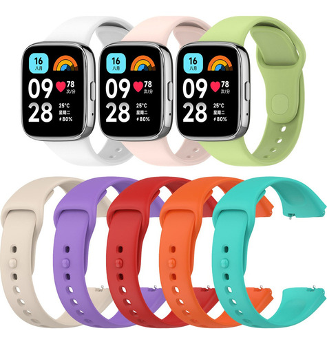 8 Correas De Silicona Para Xiaomi Redmi Watch 3 Active A
