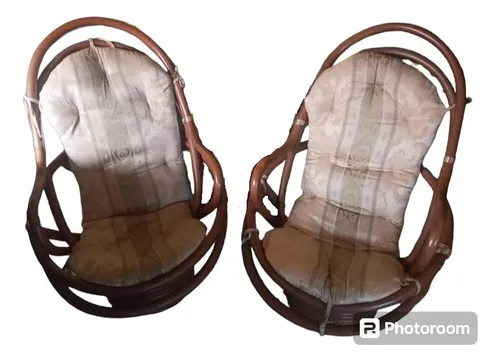 Sillas Giratorias En Bambu (Usado)