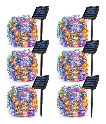 6pcs X30m Luces De Cadena Solar Tira Led Navidad (180m)