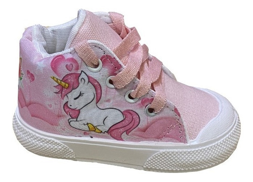Zapatillas De Unicornio Botitas Niñas Chicas Niña  Tela