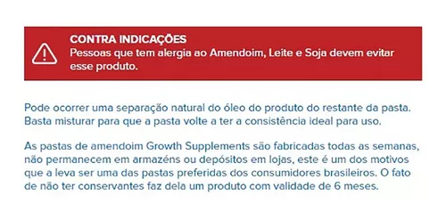 Pasta Amendoim Growth 500g Fonte Nutrientes Sabor Brigadeiro em Promoção na  Americanas