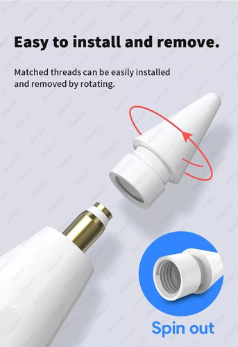 Imagen 4 de 6 de Punta De Repuesto Para Apple Pencil De 1ª Y 2ª Generación