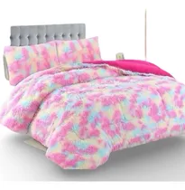 Comprar Plumon Chiporro Peludo Plaza Y Media Multicolor