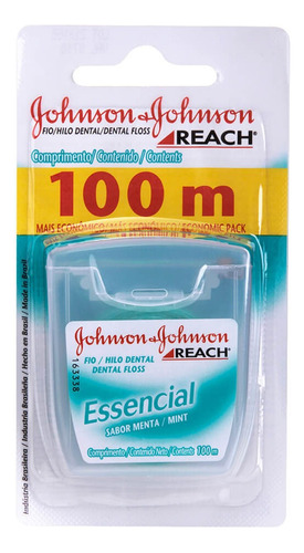 Johnson & Johnson Fio Dental Reach Essencial Menta 100m