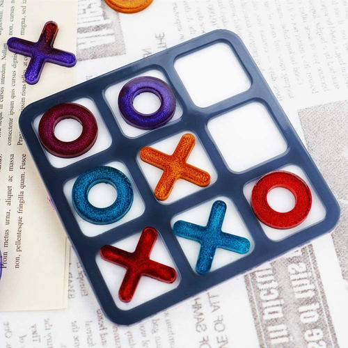 Tablero De Juego Tic Tac Toe Molde De Resina De Silicona