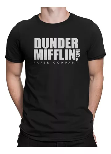 Camiseta Manga Curta Malha Dunder Mifflin Preto