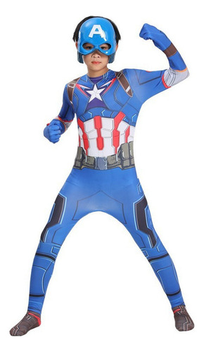 . Disfraz De Halloween De Capitán América Para Cosplay Para
