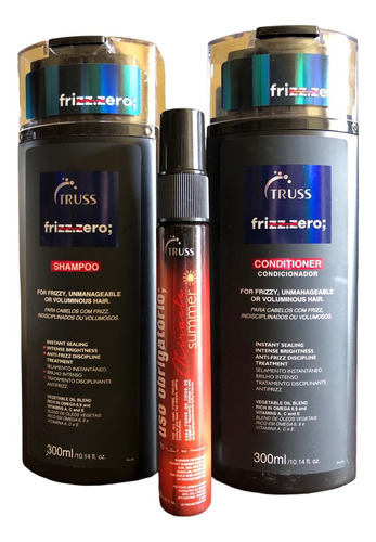 Truss Frizz.zero Shampoo Condicionador 300ml+uso Summer 30ml