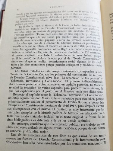 A0 Teoría De La Constitución 1.a Ed. Mario De La Cueva (Usado)
