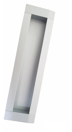 Puxador Móveis Concha Embutir Taglia Prata Fosco 384mm- Kit1