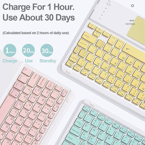 S Funda For iPad Air 4 10.9 A2325 A2316 Teclado Con Mouse Ñ