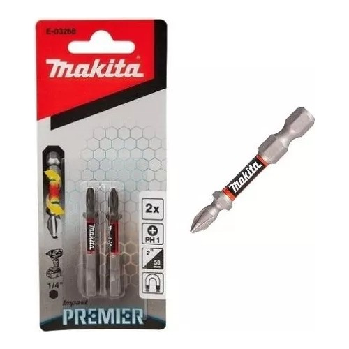 Bits Phillips De Torção 50mm Ph1 Premier E-03268 - Makita