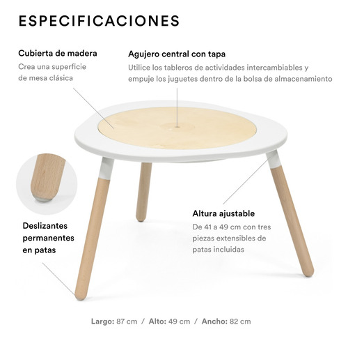 Stokke® Mutable Mesa De Juegos White Y 2 Sillas