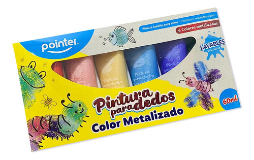 Set De Pintadedos Pointer (6 Colores) Metalizados