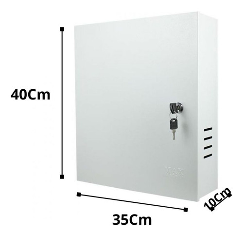 Rack Caixa Metálica Vertical Parede Dvr Switch Rj45 Branco