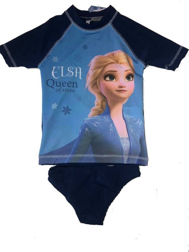 Remera Frozen Agua Pileta Elsa  Fp Solar Uv50  Lic Disney