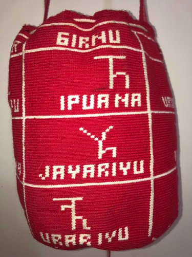 Bolso Wayuu Guajiro Con Símbolos Y Nombres De Castas Wayuu