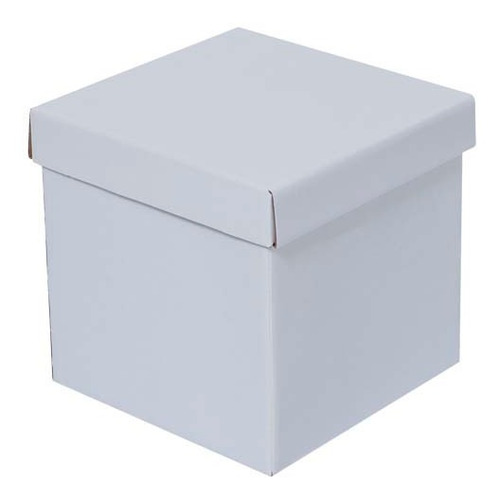 12 Cajas Cubo Blanca Lisa 30x30x30 Cm.