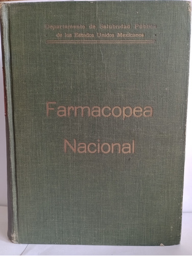 Farmacopea Nacional Año 1930